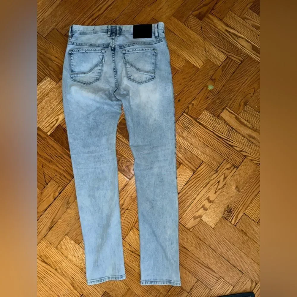 Empyre Verge Tapered Aged Light Wash Skinny Jeans sz 30 EUC